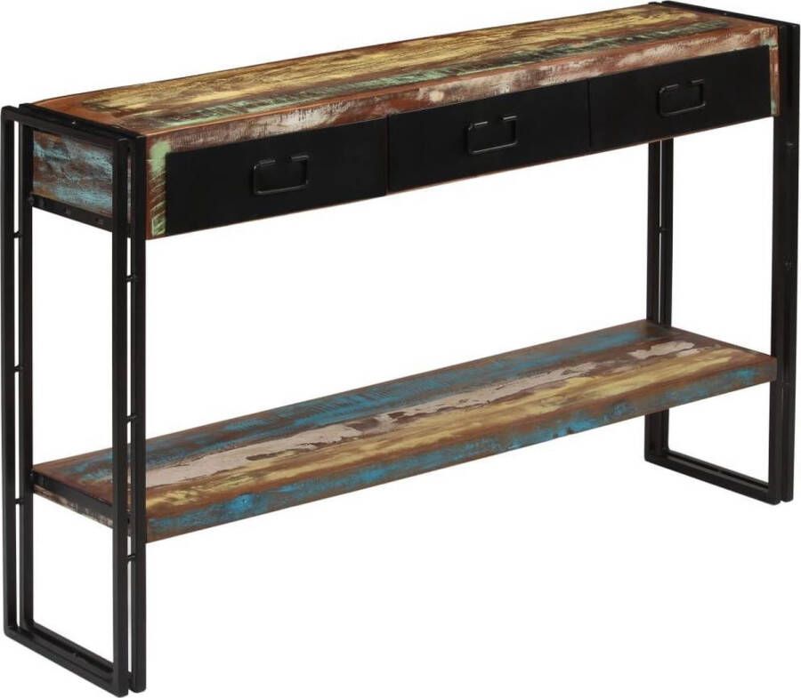 VidaXL Sidetable 120x30x76 cm massief gerecycled hout