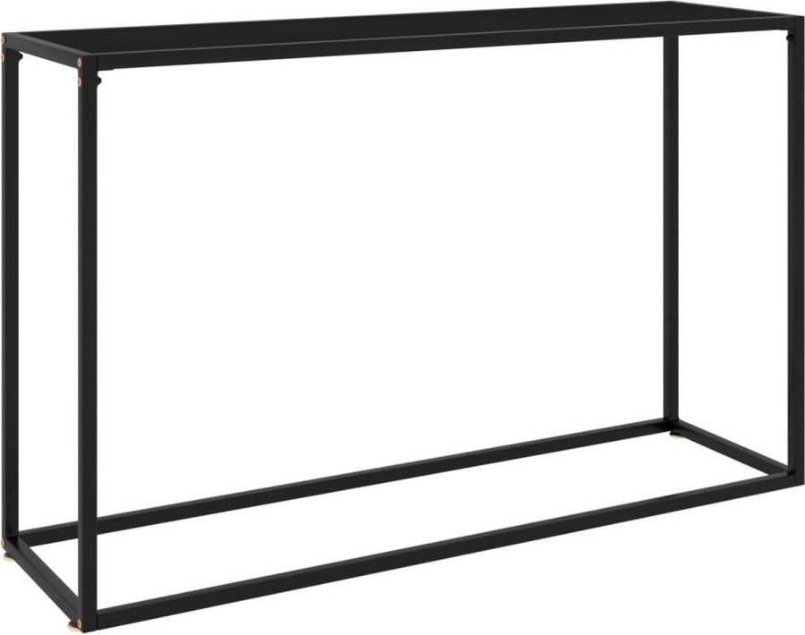 VidaXL Sidetable 120x35x75 cm gehard glas zwart