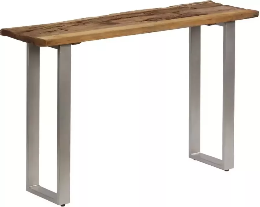 VidaXL Sidetable 120x35x76 cm gerecycled hout en staal