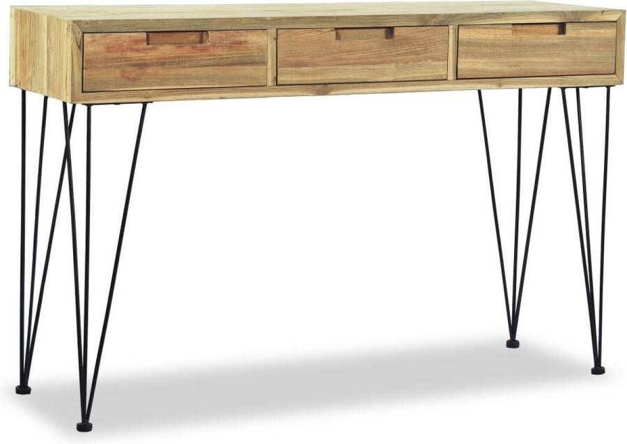 VidaXL Sidetable 120x35x76 cm massief teakhout