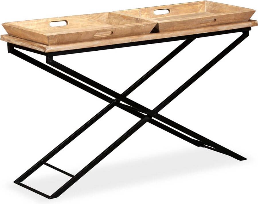 VidaXL Sidetable 130x40x80 cm massief mangohout