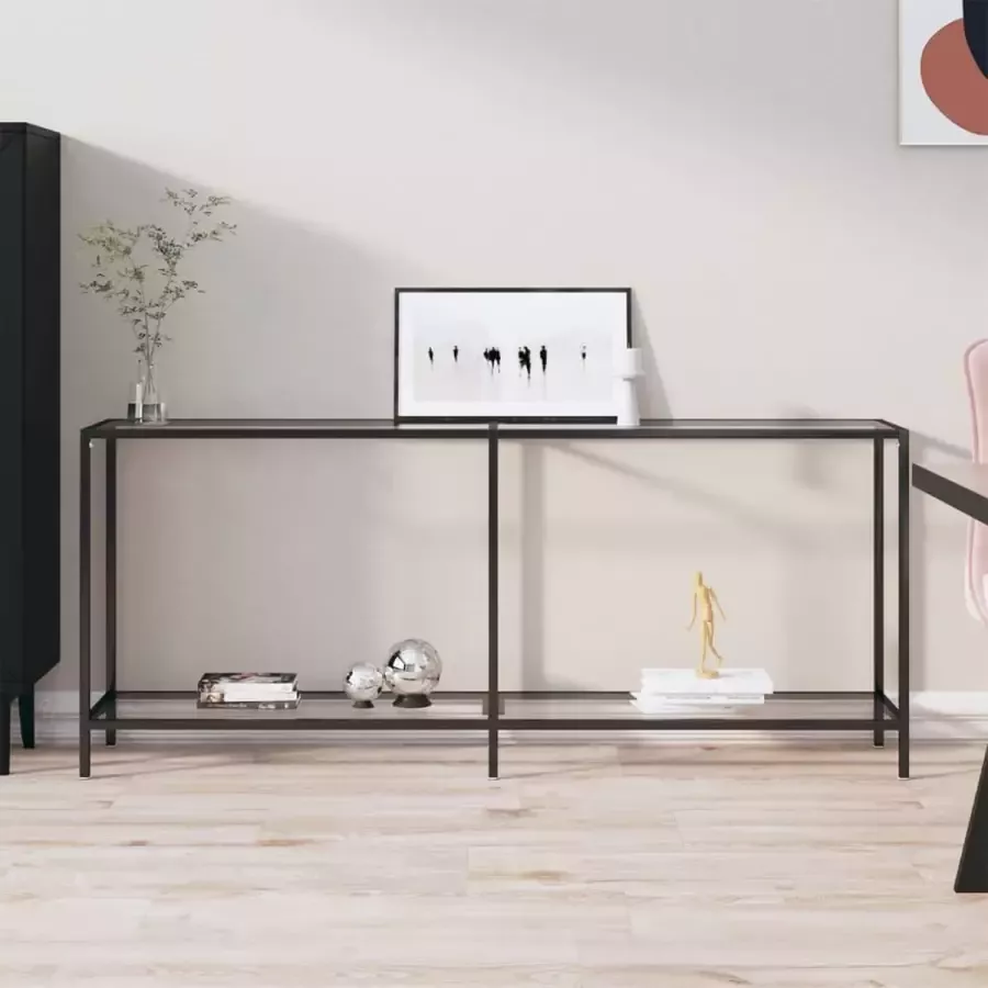 VidaXL Sidetable 180x35x75 5 cm transparant gehard glas