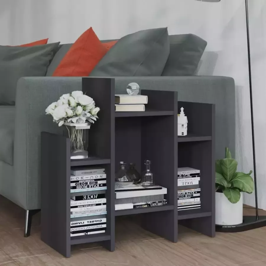 VidaXL Sidetable 60x26x60 cm spaanplaat grijs