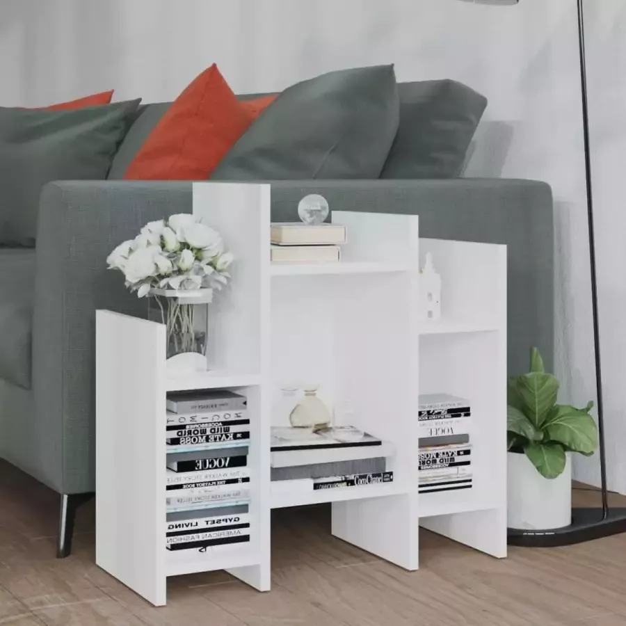 VidaXL Sidetable 60x26x60 cm spaanplaat wit