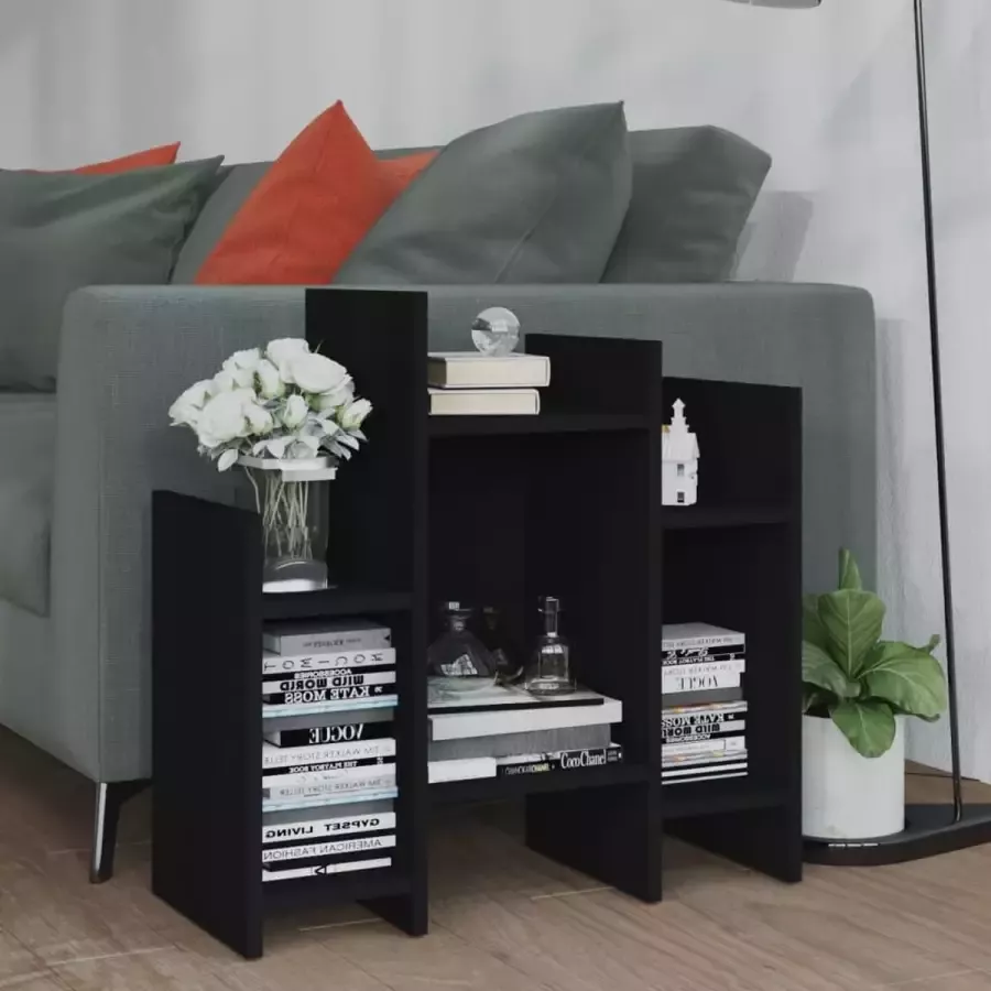 VidaXL Sidetable 60x26x60 cm spaanplaat zwart