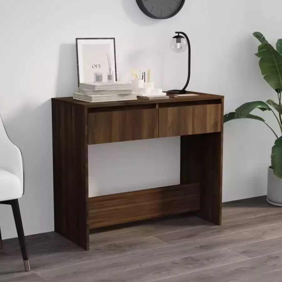 VidaXL Sidetable 89x41x76 5 cm spaanplaat kleur bruin eiken