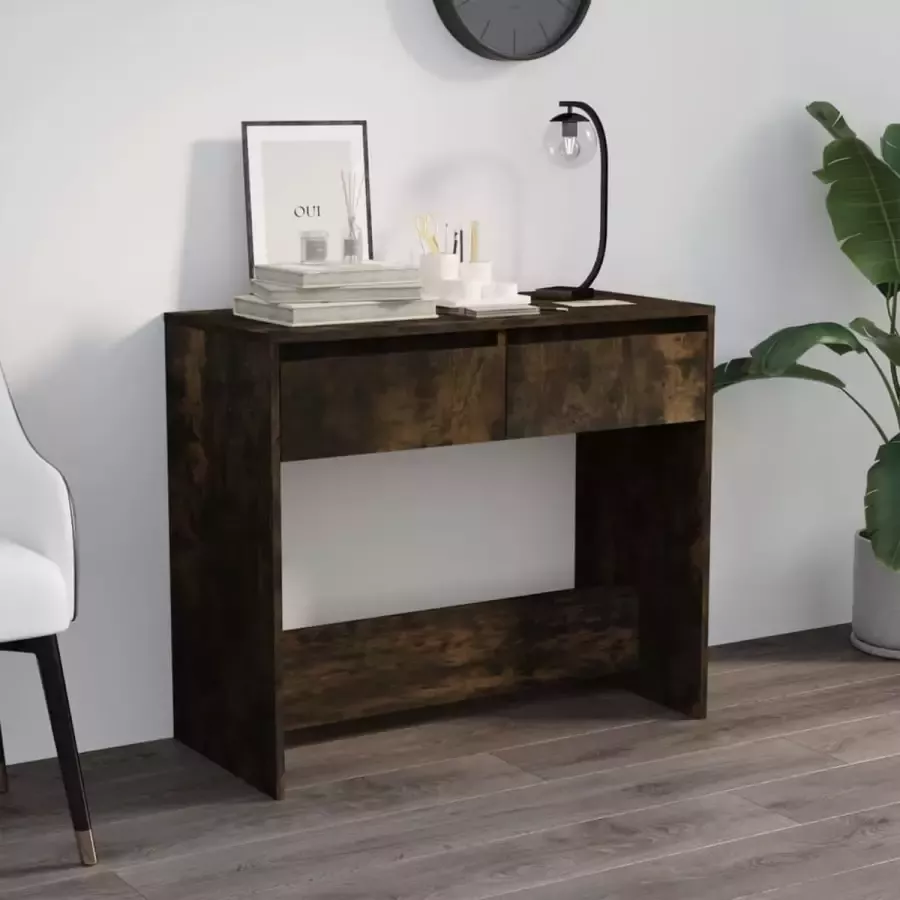 VidaXL Sidetable 89x41x76 5 cm spaanplaat kleur smoked eiken