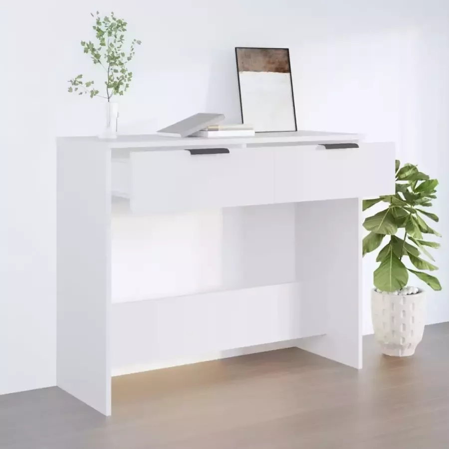 VidaXL Sidetable 90x36x75 cm spaanplaat wit