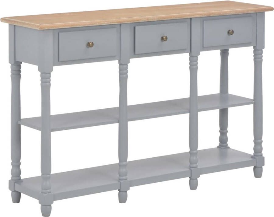 VidaXL Sidetable grijs 120x30x76 cm MDF