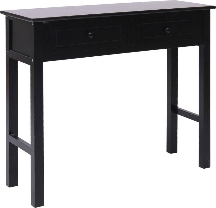VidaXL Sidetable hout 90x30x77 cm zwart