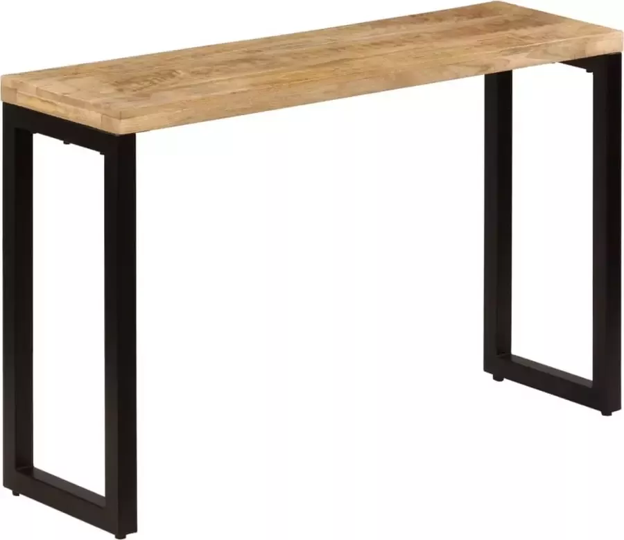VidaXL Sidetable massief mangohout en staal 120x35x76 cm