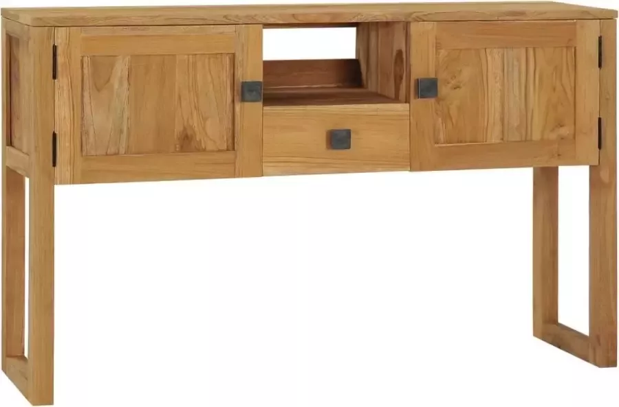 VidaXL Sidetable massief teakhout 120x32x75 cm