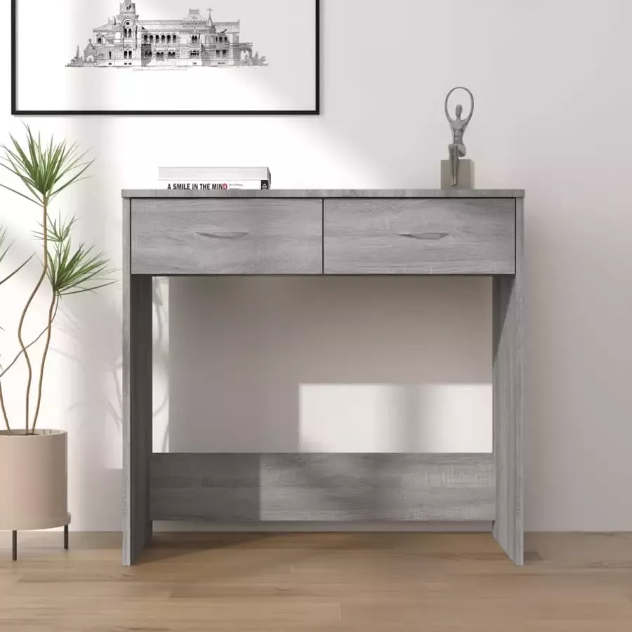 VidaXL Sidetable spaanplaat 80x40x75 cm grijs