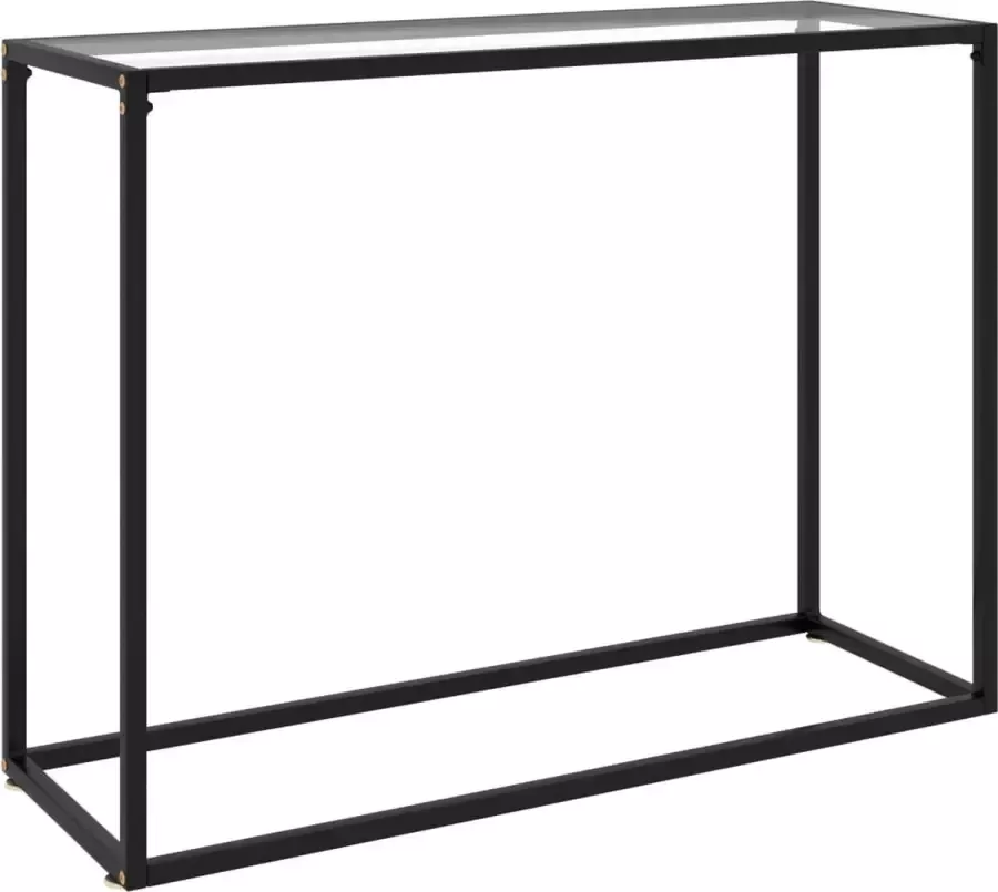 VidaXL Sidetable transparant 100x35x75 cm gehard glas