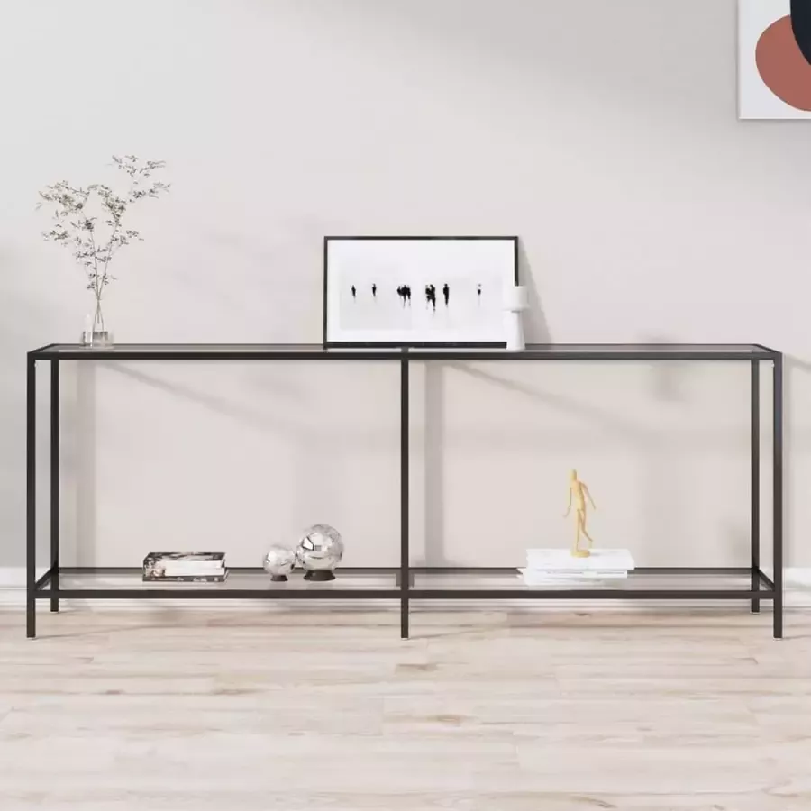 VidaXL Sidetable transparant 200x35x75 5 cm gehard glas