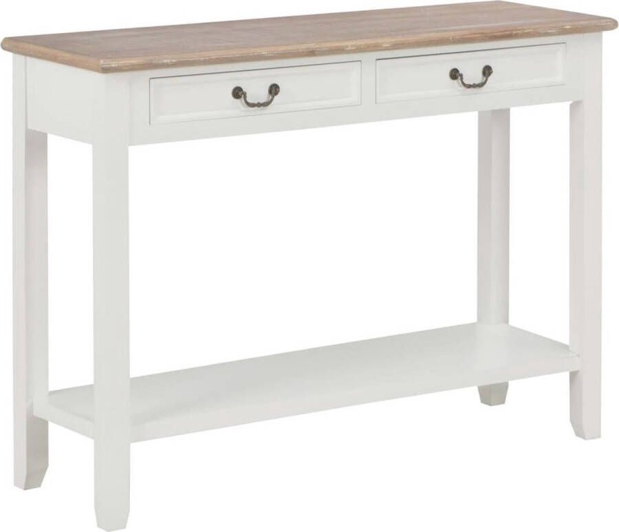 VidaXL Sidetable wit 110x35x80 cm hout