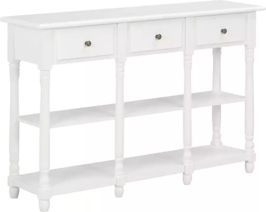 VidaXL Sidetable wit 120x30x76 cm MDF