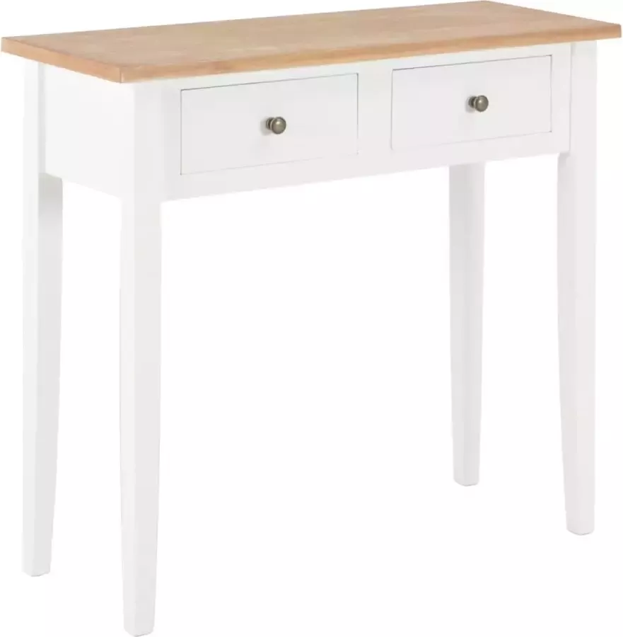 VidaXL Sidetable wit 79x30x74 cm hout