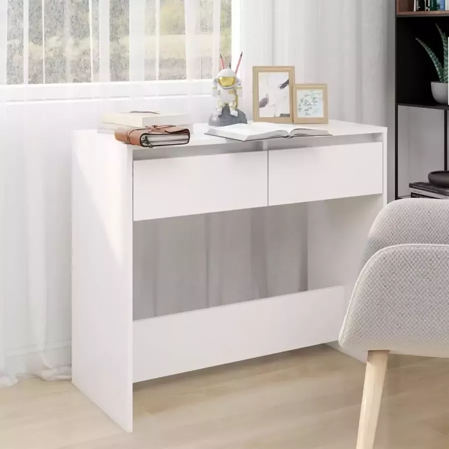 VidaXL Sidetable wit 89x41x76 5 cm spaanplaat