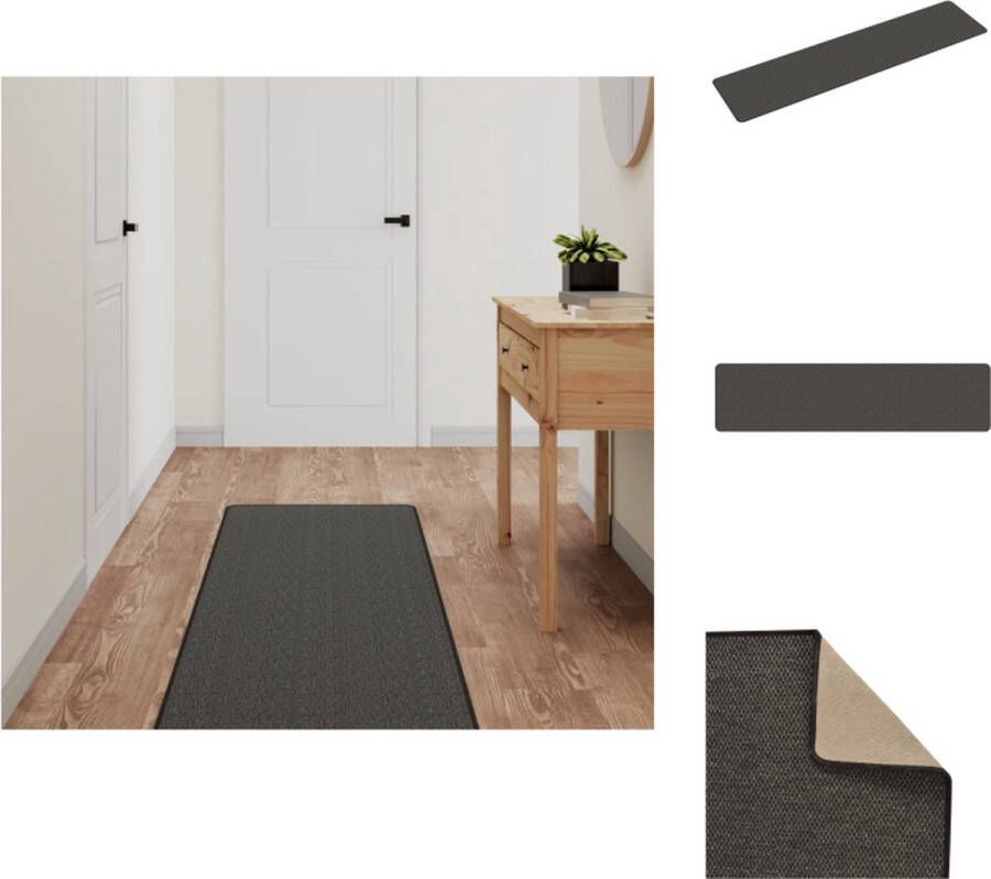 VidaXL -Tapijtloper-50x200-cm-sisal-look-antracietkleurig