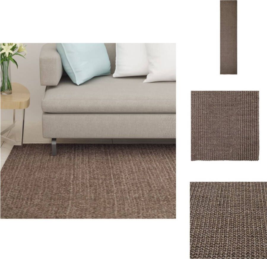 VidaXL Sisal Sjaal 80 x 350 cm bruin 100% sisal Vloerkleed