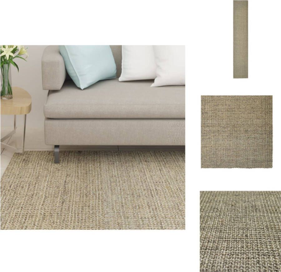 VidaXL Sisal Vloerkleed 66 x 350 cm Taupe 100% Sisal Vloerkleed