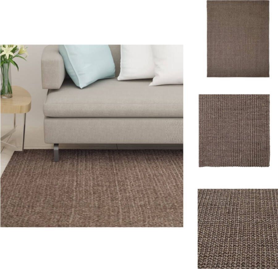 vidaXL Sisal Vloerkleed 80 x 100 cm Bruin Vloerkleed