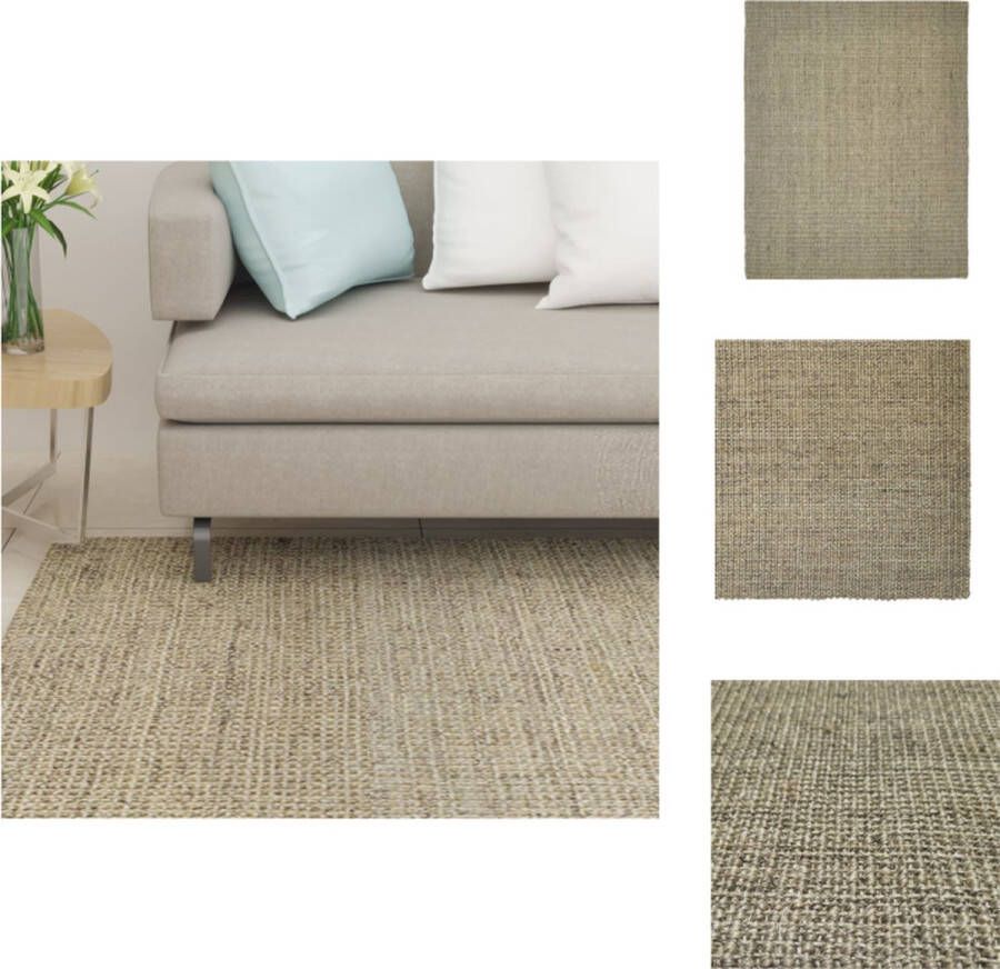 vidaXL Sisal Vloerkleed 80 x 100 cm Taupe 100% Sisal Vloerkleed