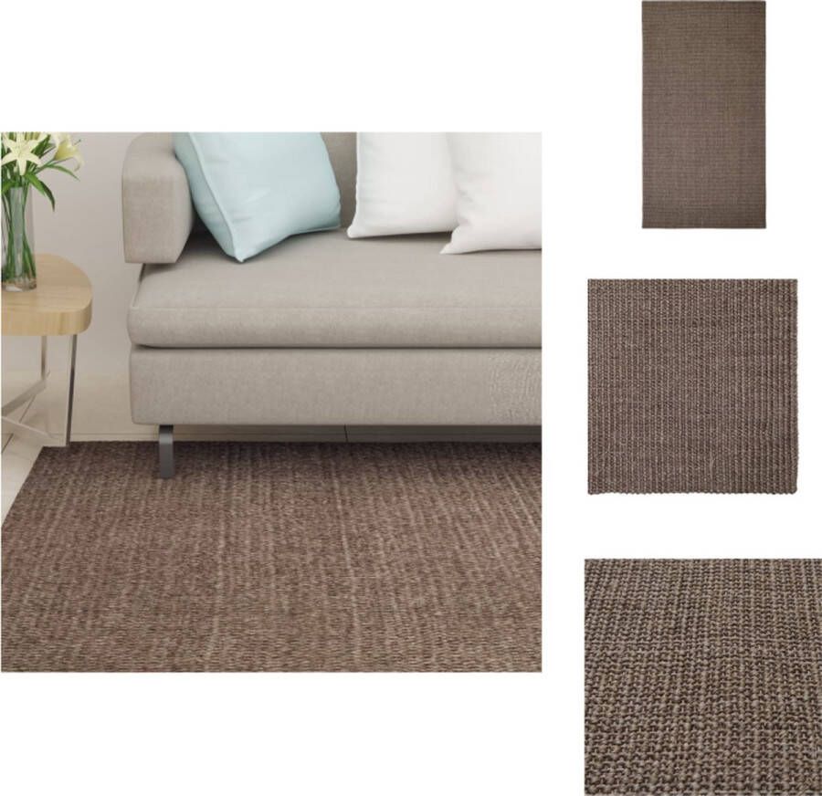 vidaXL Sisal Vloerkleed 80 x 150 cm Bruin Vloerkleed