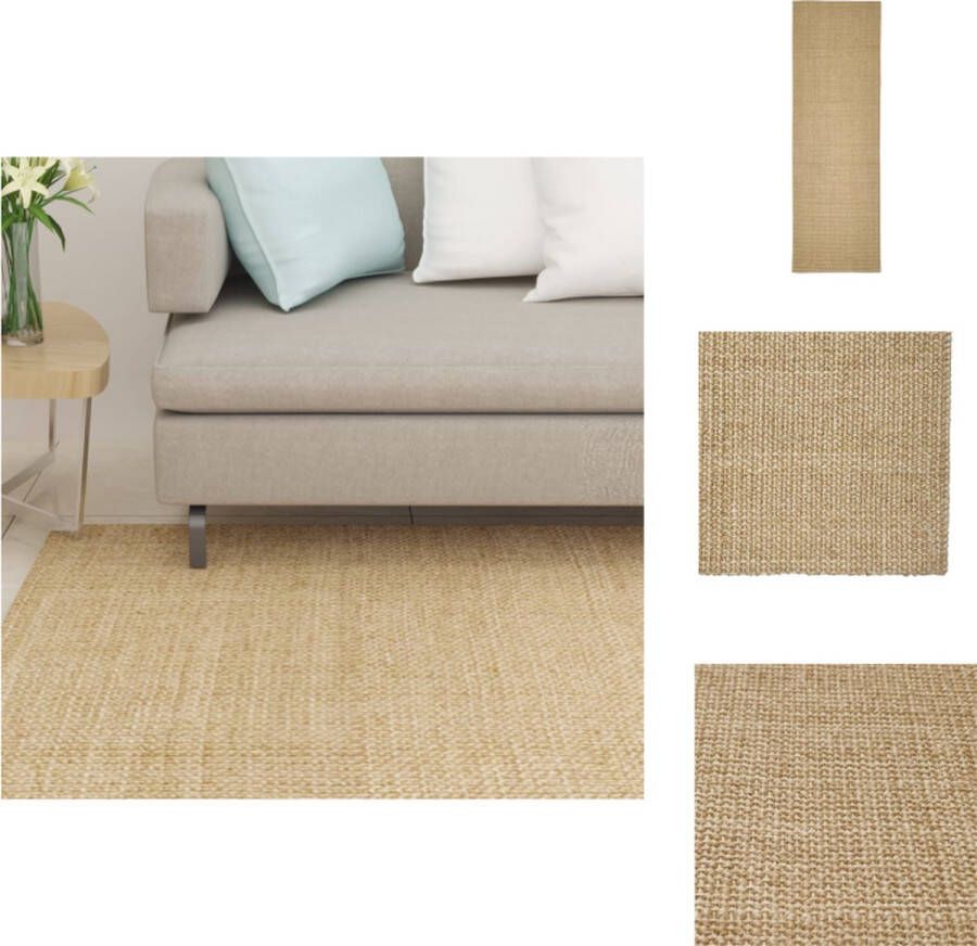 VidaXL Sisal Vloerkleed 80 x 250 cm Duurzaam materiaal Vloerkleed