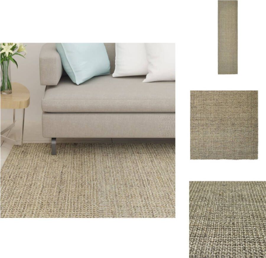 VidaXL Sisal Vloerkleed 80 x 300 cm Taupe 100% Sisal Vloerkleed