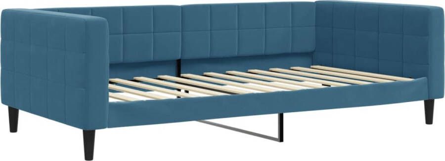VidaXL -Slaapbank-100x200-cm-fluweel-blauw - Foto 2