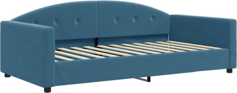 VidaXL -Slaapbank-100x200-cm-fluweel-blauw