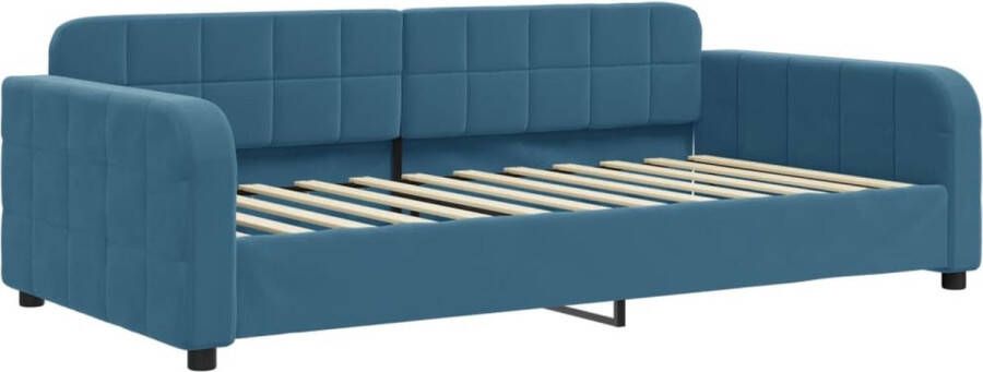 VidaXL -Slaapbank-100x200-cm-fluweel-blauw