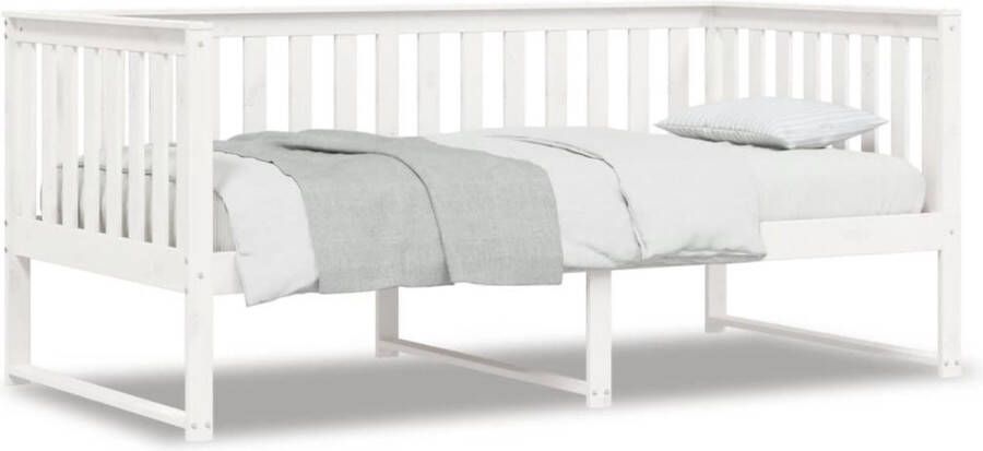 VidaXL Slaapbank zonder matras 100x200 cm massief grenenhout wit - Foto 5