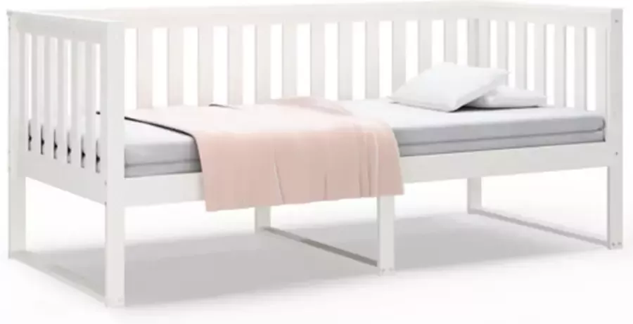 VidaXL Slaapbank zonder matras 100x200 cm massief grenenhout wit - Foto 2