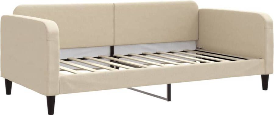 VidaXL Crèmekleurige slaapbank 100x200 cm Slaapbank Tweepersoonsbed Daybed Lounge Sofa Multifunctioneel Meubilair - Foto 2