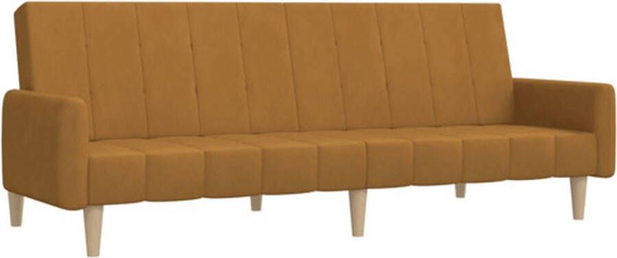 VidaXL -Slaapbank-2-zits-fluweel-bruin - Foto 2