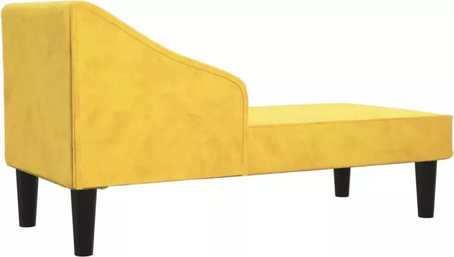 VidaXL -Chaise-longue-met-bolster-fluweel-geel - Foto 3