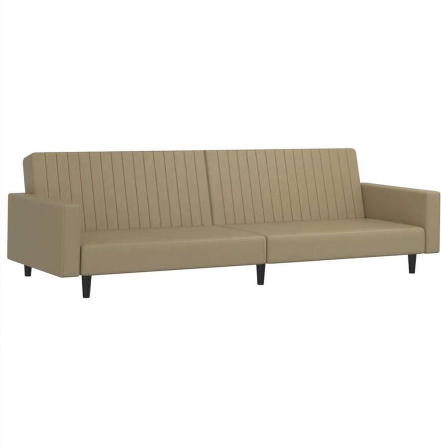 VidaXL -Slaapbank-2-zits-kunstleer-cappuccinokleurig - Foto 3