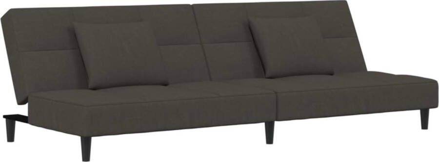 Vida XL Slaapbank 2-zits met 2 kussens fluweel donkergrijs SKU: 375848 - Foto 4