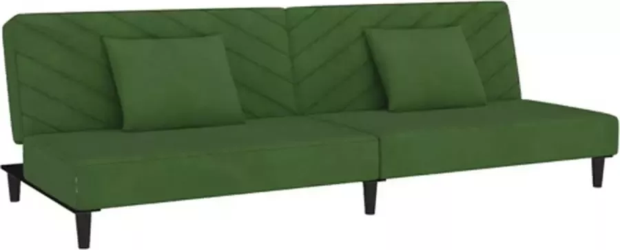 VidaXL -Slaapbank-2-zits-met-2-kussens-fluweel-donkergroen - Foto 3