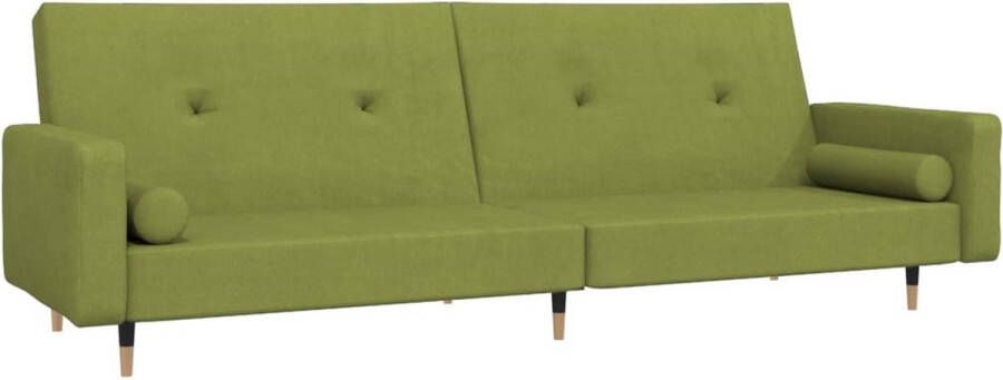 VidaXL -Slaapbank-2-zits-met-2-kussens-fluweel-lichtgroen - Foto 2