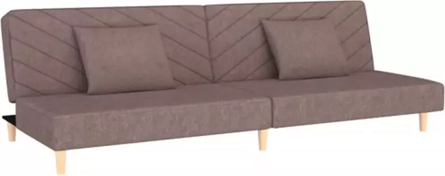 VidaXL -Slaapbank-2-zits-met-2-kussens-stof-taupe - Foto 9