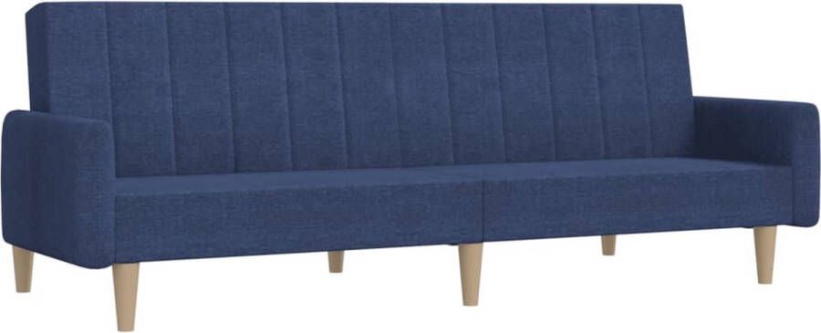 VidaXL Slaapbank 2-zits Blauw Stof Multifunctioneel Slaapbank Sofa Bed Tweepersoonsbed Lounge Meubilair Living Room Furniture - Foto 2