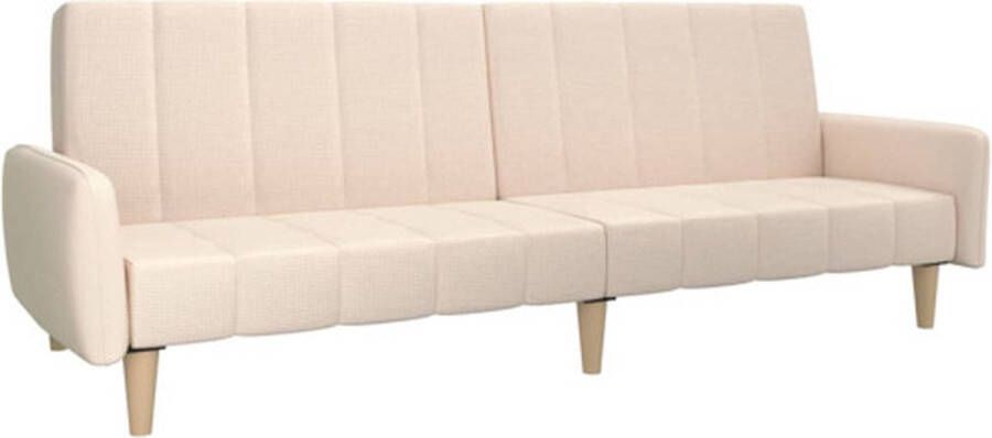 VidaXL Slaapbank 2-zits stof crÃ¨mekleurig - Foto 9