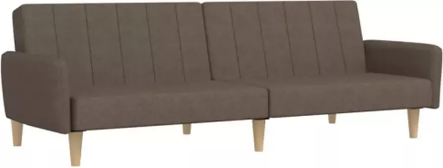 VidaXL Slaapbank 2-zits stof taupe - Foto 2