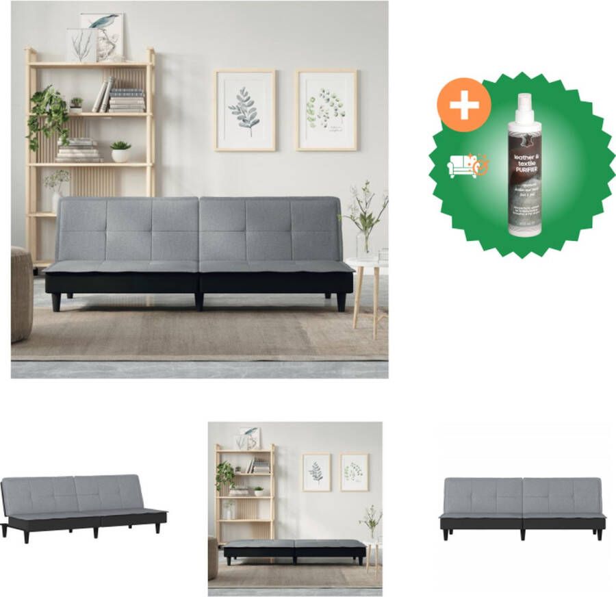 VidaXL Slaapbank 200x89x70 cm Lichtgrijs Bank Inclusief Reiniger