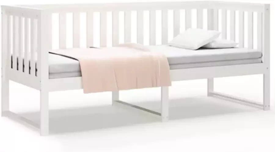 VidaXL Slaapbank zonder matras 75x190 cm massief grenenhout wit - Foto 4