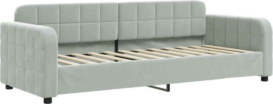 VidaXL -Slaapbank-80x200-cm-fluweel-lichtgrijs